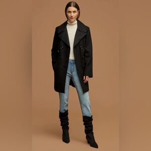 Anne Klein Double Breasted Wool Coat